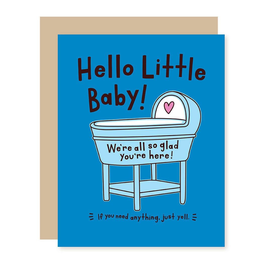 Funny Baby Card | Welcome the Baby | Blue - A Smyth Co