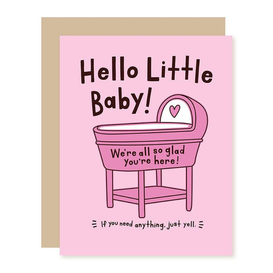 Funny Baby Card | Welcome the Baby | Pink - A Smyth Co