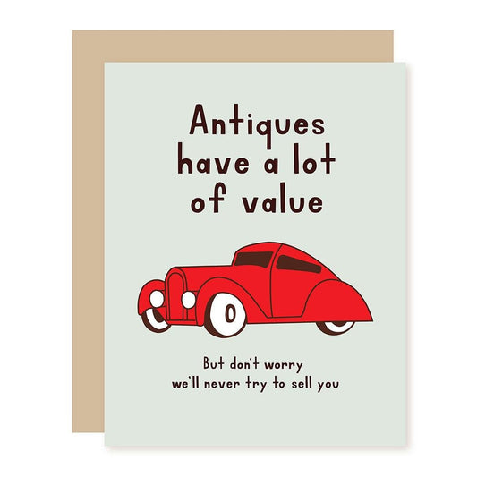 Funny Birthday Card | Antique Car - A Smyth Co