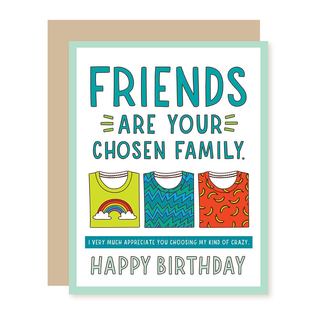 Funny Birthday Card | Chosen Family - A Smyth Co