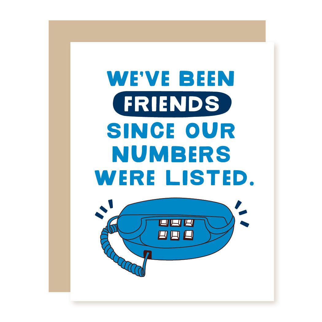 Funny Birthday Card | Friend Listed Number - A Smyth Co