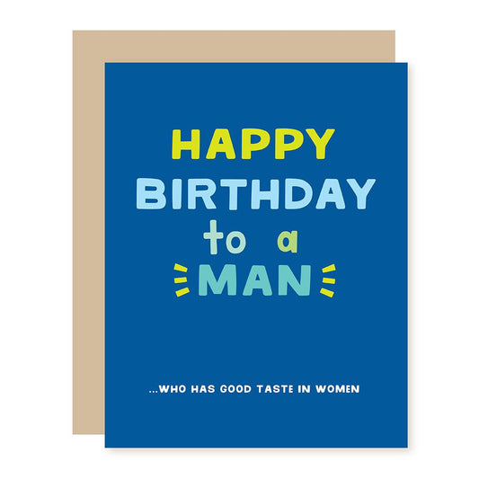 Funny Birthday Card | Man Good Taste - A Smyth Co