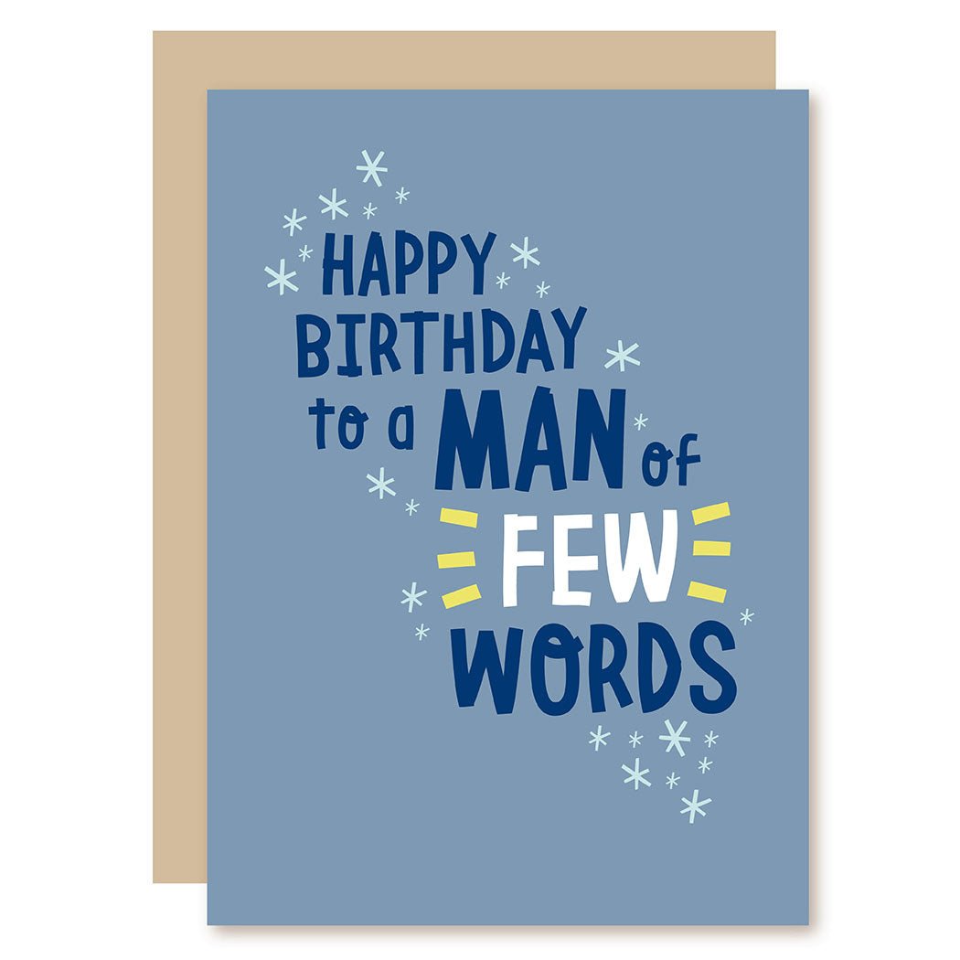 Funny Birthday Card | Man of Few Words - A Smyth Co