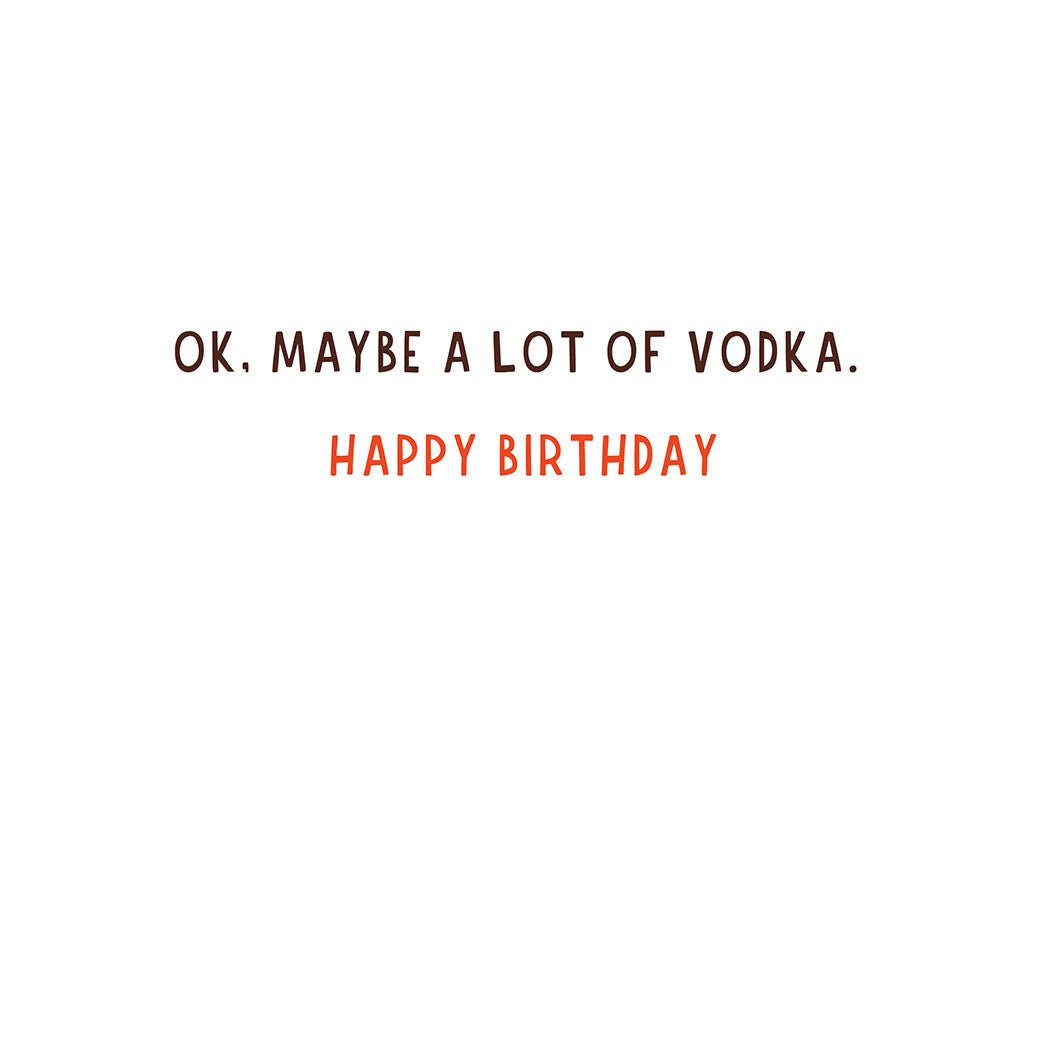 Funny Birthday Card | Powered by Vodka - A Smyth Co