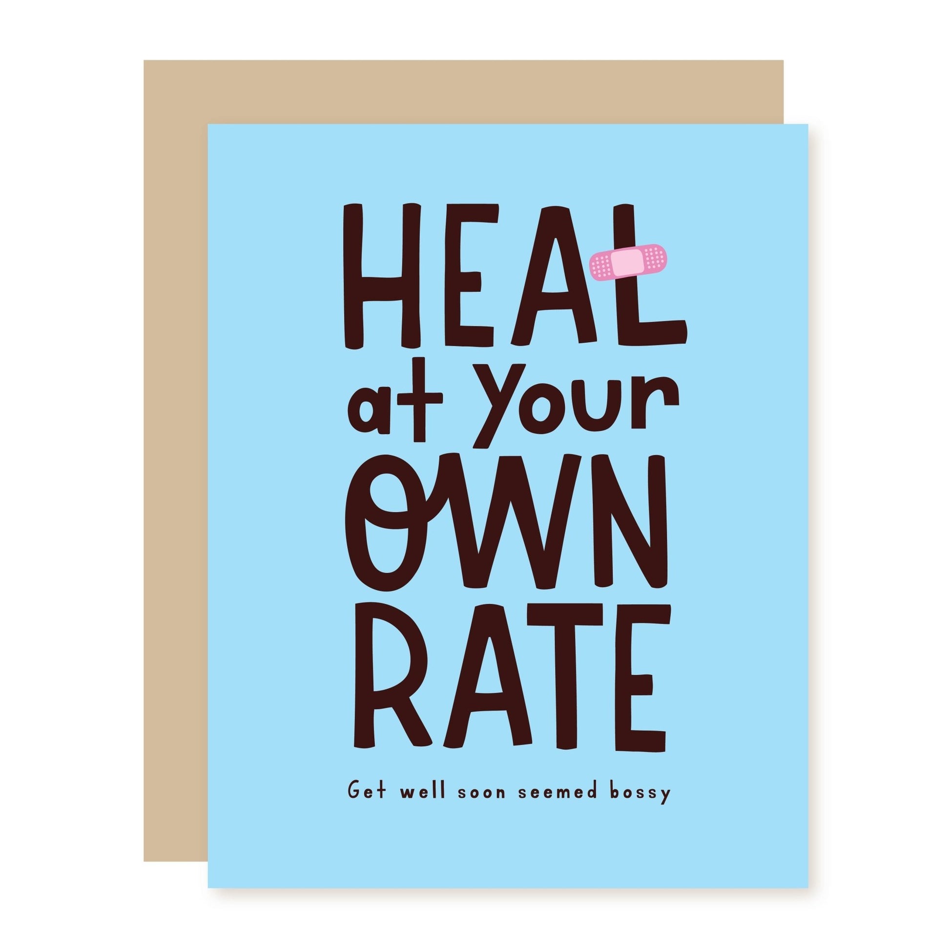 Funny Get Well Card | Heal at Your Rate - A Smyth Co