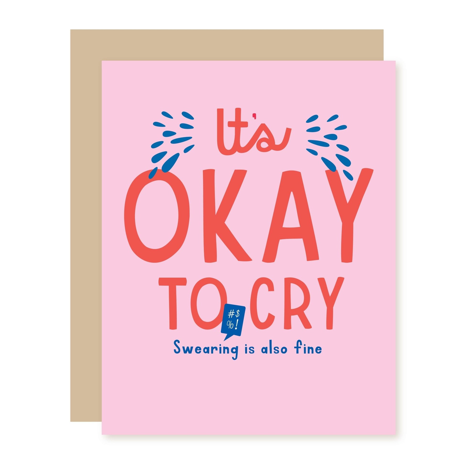 Funny Supportive Card | Crying & Swearing - A Smyth Co