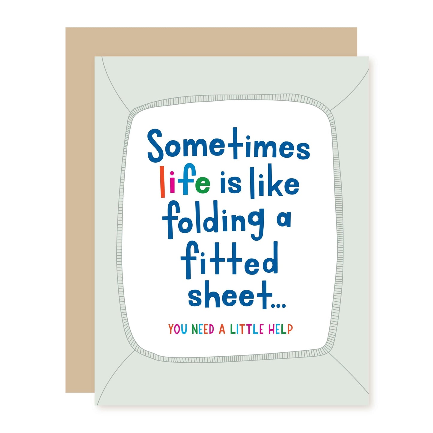 Funny Supportive Card | Fitted Sheet - A Smyth Co