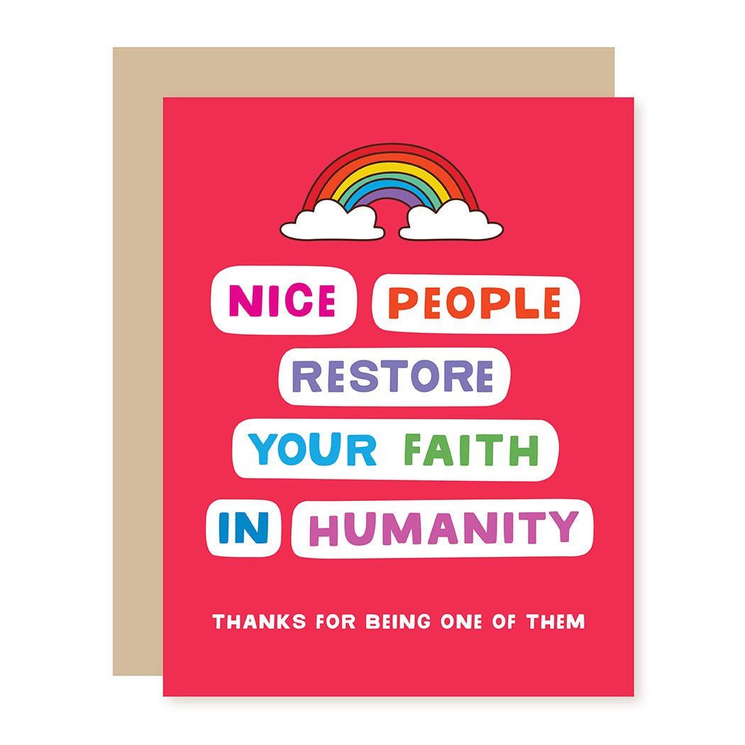 Funny Thank You Card | Nice Person - A Smyth Co