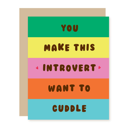 Funny Valentine's Card | Introvert Cuddle - A Smyth Co