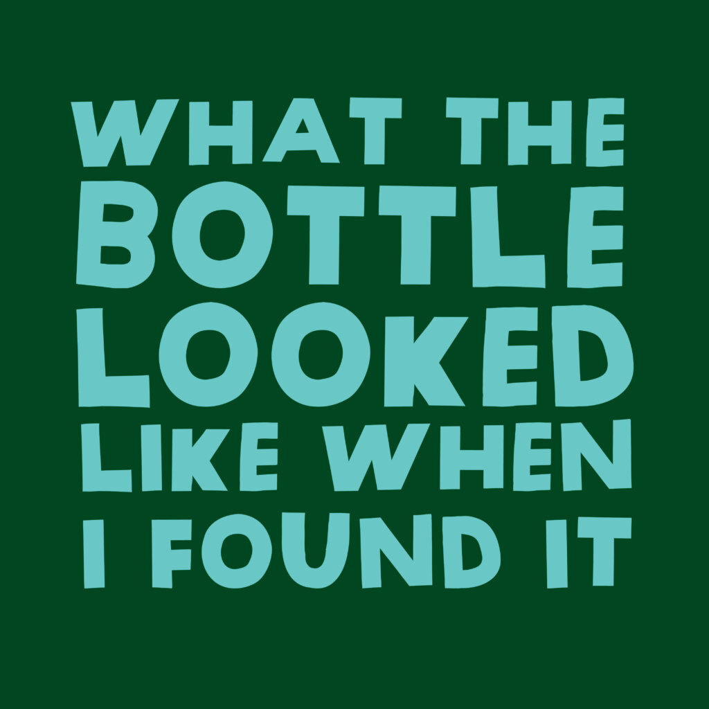 The bottle with the cork.